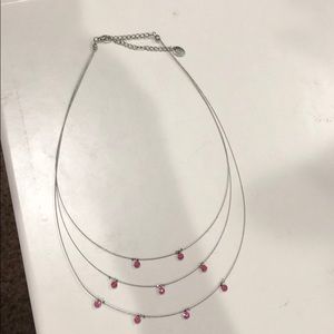 3 wire and rhinestone chokers with earrings